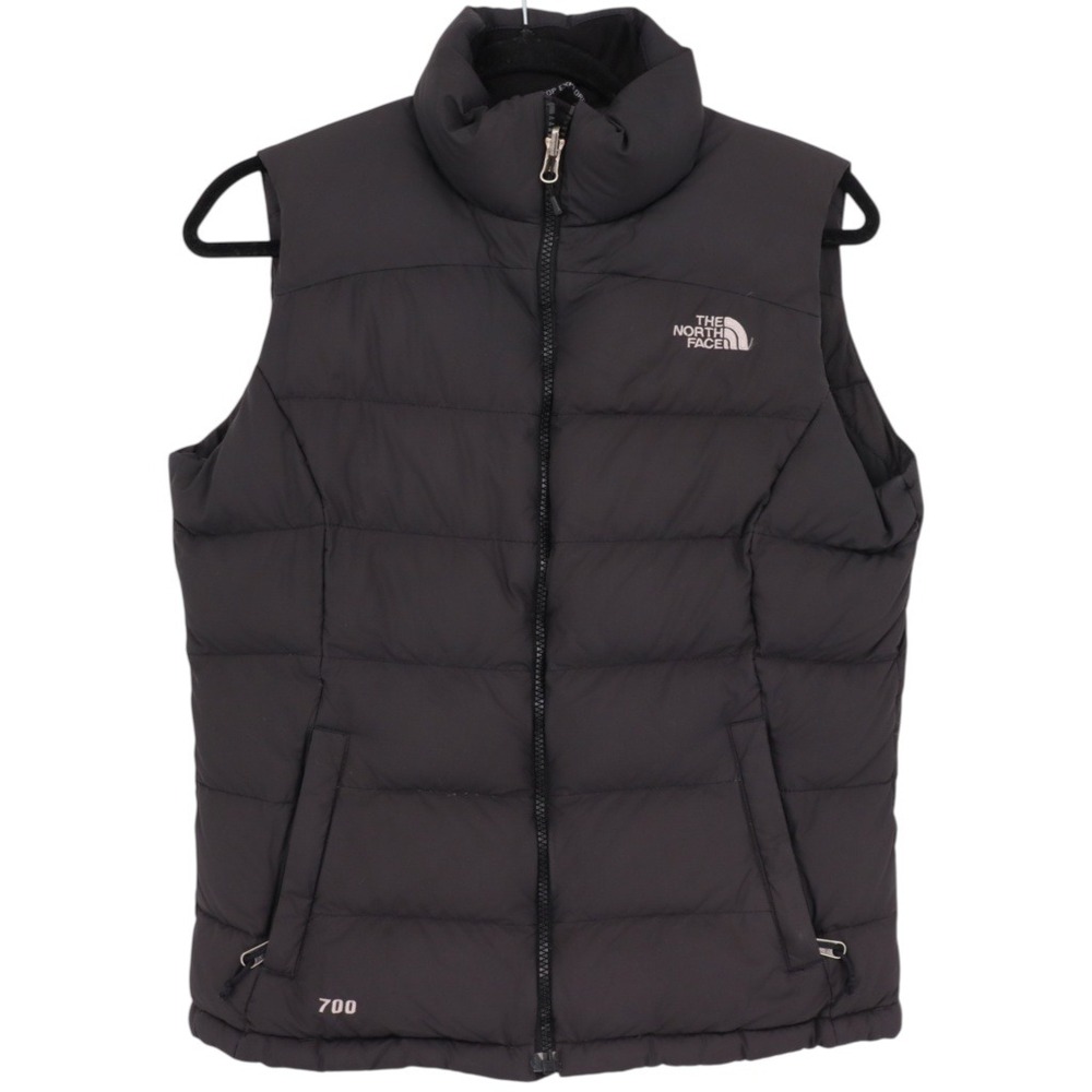 The North Face Womens Nuptse 700 Fill Down Puffer Vest Size S Black Full Zip
